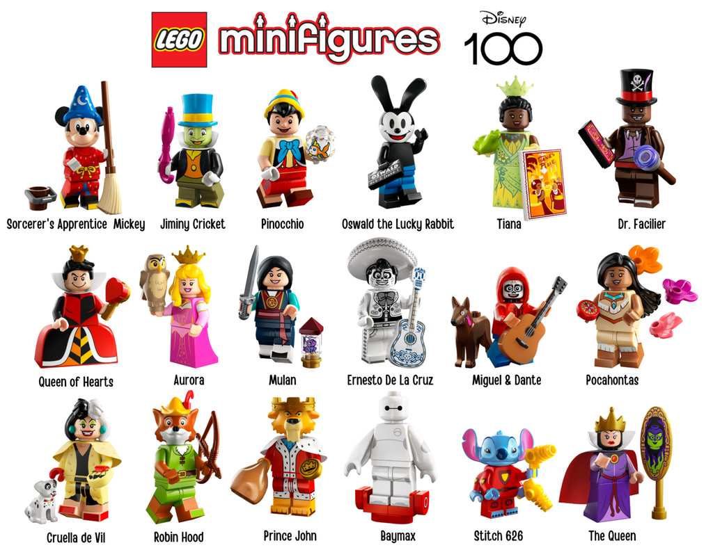 LEGO Disney Series 3 100 year Collectible Minifigures Complete Set