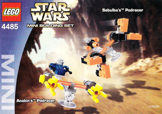 Lego Star Wars Mini Building Set Sebulba's Podracer & Anakin's Podracer 4485
