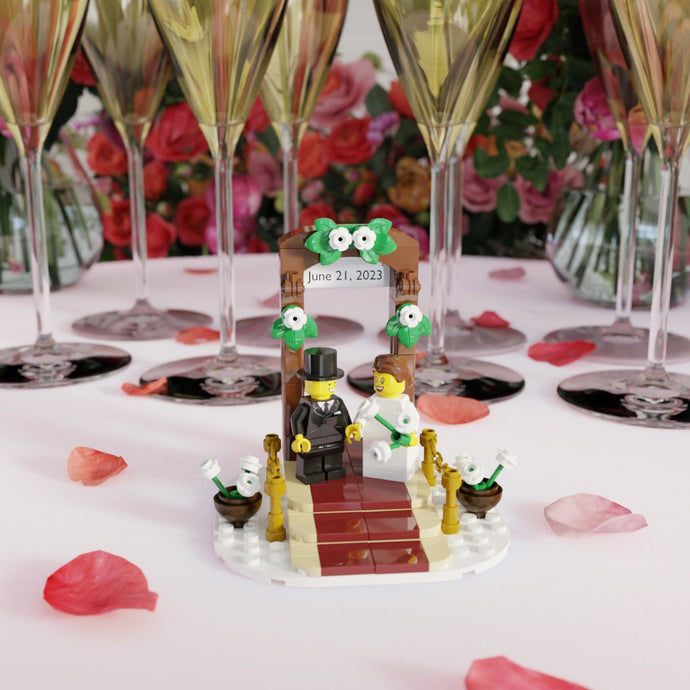 Wedding Cake Topper - Altar with Minifigures