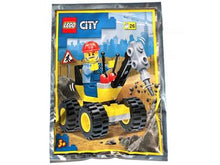 Lego City Workman Minifigure and Auger Foil Pack Set 952202