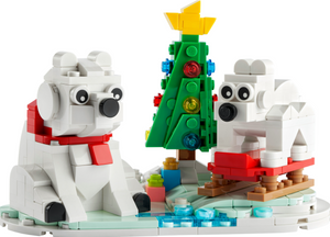 LEGO Wintertime Polar Bears Christmas Décor Building Kit 40571