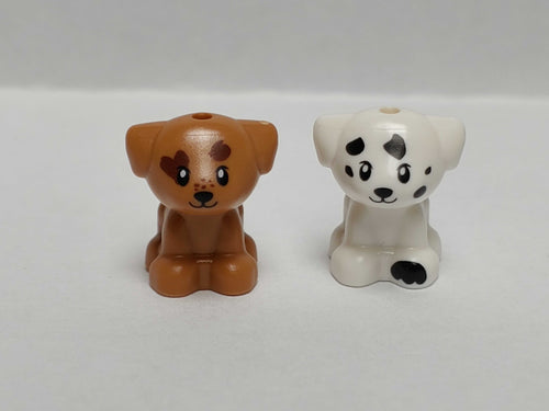 LEGO Minifigure Dogs, Friends, Puppies, Standing, Small - 2 pack