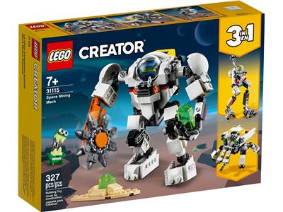 LEGO Creator 3in1 Space Mining Mech 31115 Building Kit (327 Pieces)