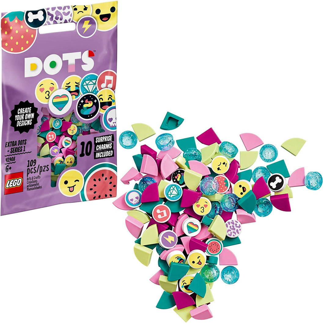 LEGO DOTS Extra DOTS - Series 1 41908 DIY Craft, A Fun add-on Tile Set for Kids who Like Arts-and-Crafts Play and Decorating Jewelry or Room décor