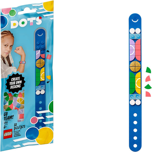 LEGO DOTS Go Team Bracelet 41911, Cool DIY Craft; An Inspiring Kit for Kids who Want to Make Creative Sports Bracelets; Makes a Birthday or Holiday Gift, New 2020 (33 Pieces)