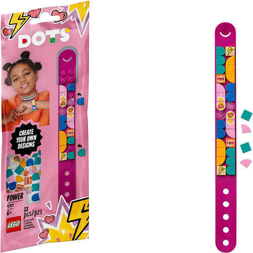 LEGO DOTS Power Bracelet 41919 DIY Creative Craft Kit for Kids Who like Creative Gifts and Designing Bracelets, Makes an Excellent Gift, New 2020 (33 Pieces)