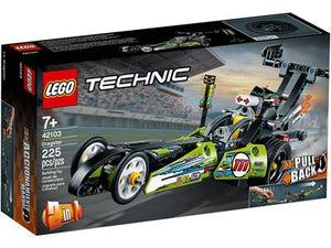 LEGO Technic Dragster 42103 Pull-Back Racing Toy Building Kit (225 Pieces)