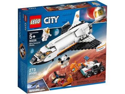 LEGO City Space Mars Research Shuttle 60226 Space Shuttle Toy Building Kit with Mars Rover and Astronaut Minifigures, Top STEM Toy for Boys and Girls (273 Pieces)