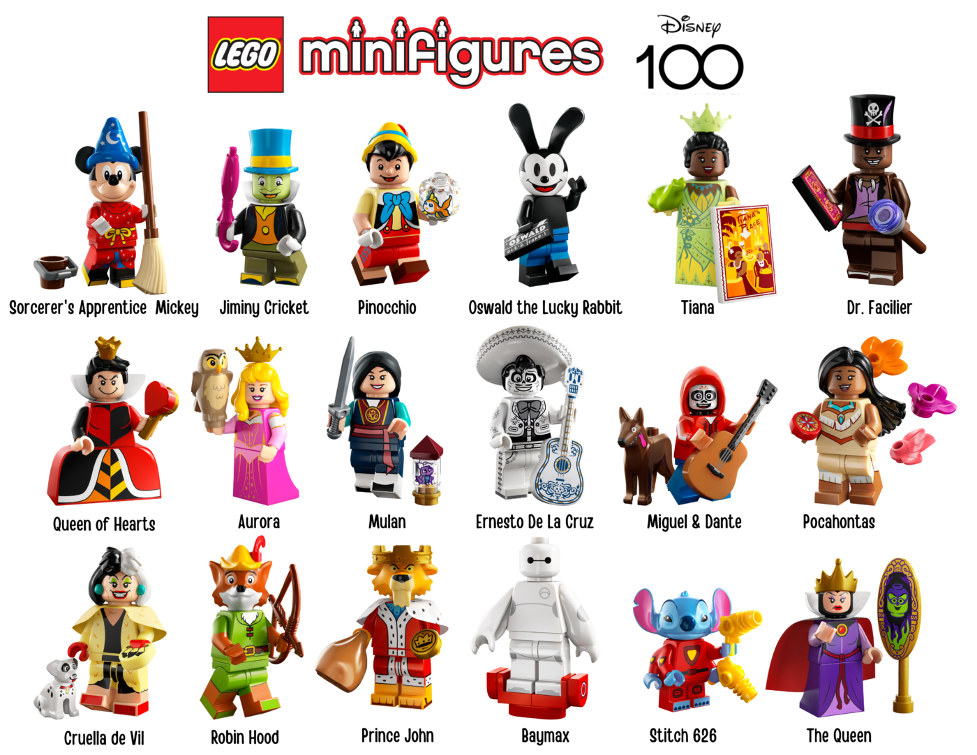 LEGO Disney Series 3 100 year Collectible Minifigures Complete Set of –  BrickVibe