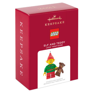 Hallmark Keepsake LEGO® Elf and Teddy Minifigure Ornament