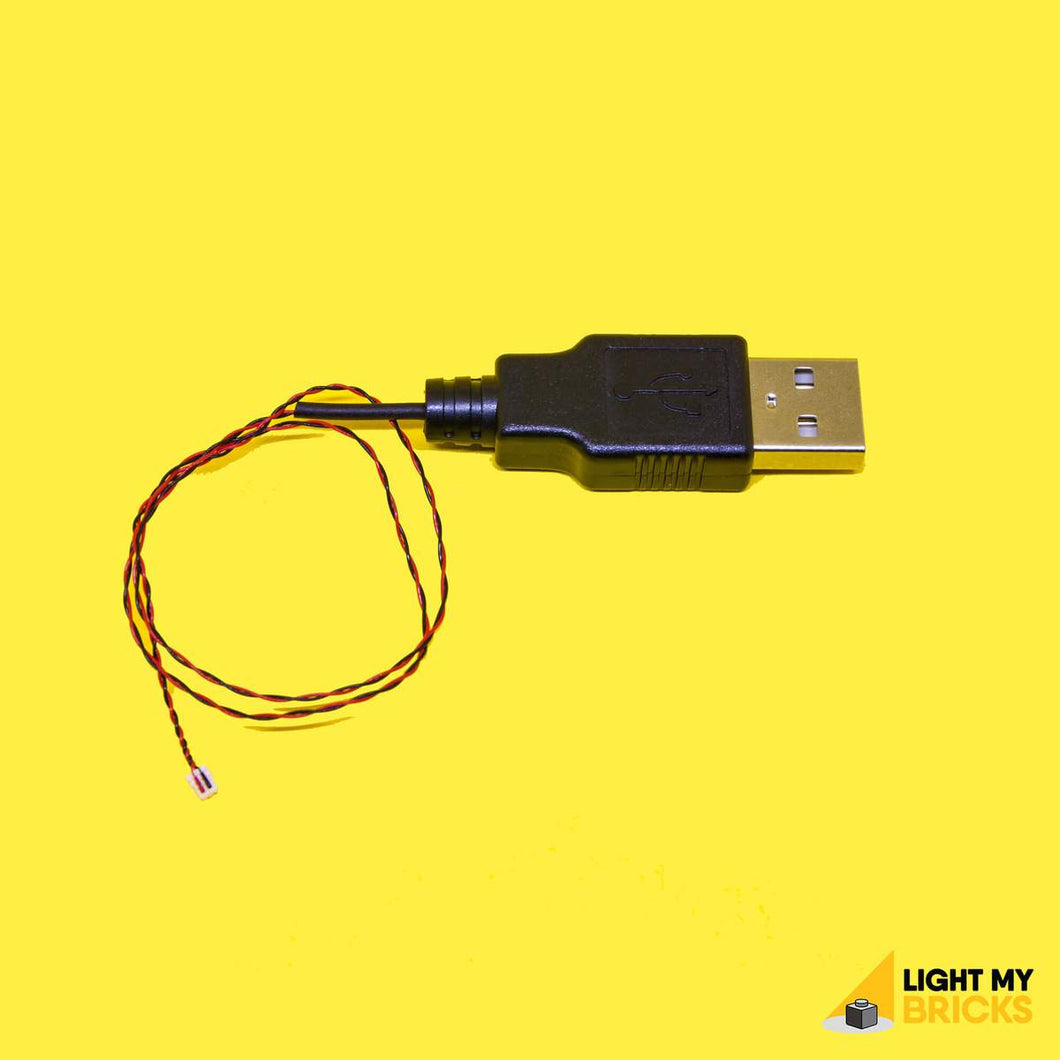 USB POWER CABLE /W 30cm CABLE By Light My Bricks
