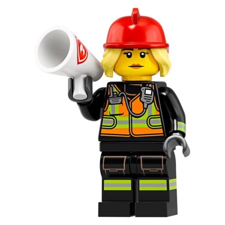 LEGO SERIES 19 WOMAN FIRE FIGHTER MINIFIGURE