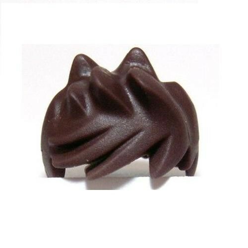 LEGO NINJAGO MINIFIGURE KAI HAIR PIECE RED NINJA SPIKED DARK BROWN HEAD GEAR